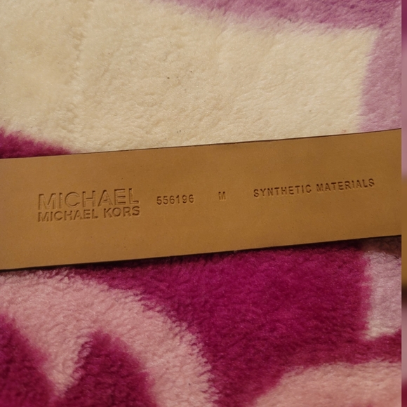Michael Kors Signature Logo Print Belt Size M - Picture 6 of 6